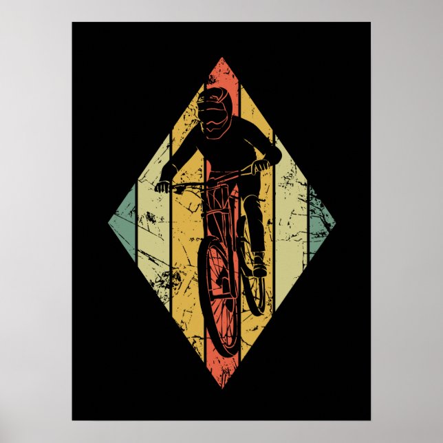 Vintage av Bikerna Trail Mountain Poster (Framsidan)