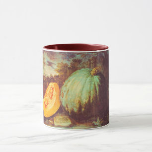 Vintage av blåpumpshöjdsmålning mugg
