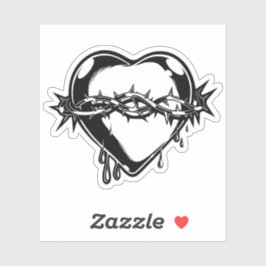 Vintage av blödande hjärta klistermärken