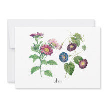 Vintage av blomsteranteckning från september