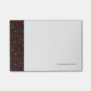 vintage av blomsterindia tapet post-it block