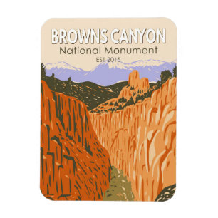 Vintage av Canyon National Monument Colorado Magnet