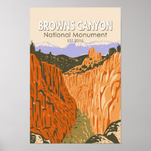 Vintage av Canyon National Monument Colorado Poster