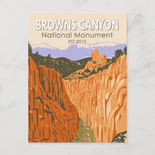 Vintage av Canyon National Monument Colorado Vykort