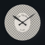 Vintage av Classy Mid Century Art Deco Round Clock Rund Klocka<br><div class="desc">Personlig Classy Mid Century Vintage Art Deco</div>