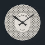 Vintage av Classy Mid Century Art Deco Round Clock Rund Klocka<br><div class="desc">Personlig Classy Mid Century Vintage Art Deco</div>