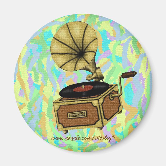 vintage av coola - grammofonmagnetdesign magnet (Framsidan)