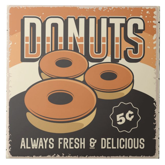 vintage av coolans donut kakelplatta (Framsidan)