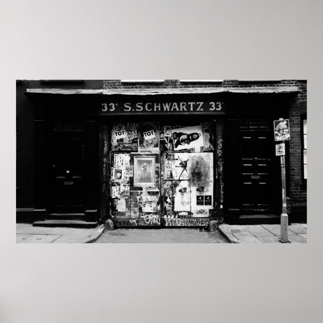 VINTAGE AV DET GAMLA LAGRET PÅ STREET POSTER (Framsidan)