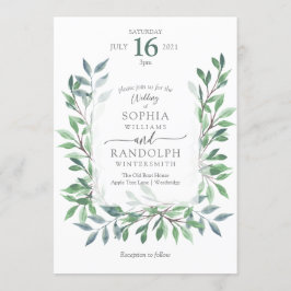 Vintage av ekologisk skog inbjudningar