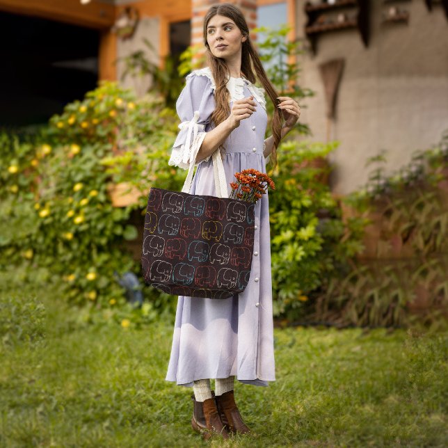 Vintage av elefanter tygkasse (Skapare uppladdad)