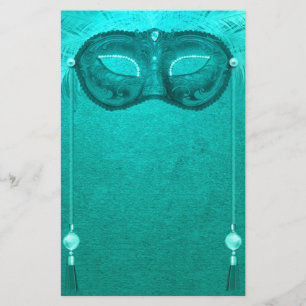 Vintage av eleganten för luddmaskeringsmask brevpapper