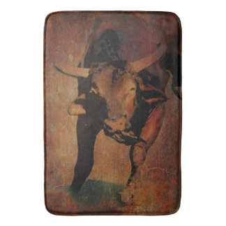 Vintage av en western tjur för snäll badmatta badrumsmatta