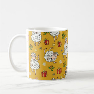 vintage av fårbakgrund kaffemugg