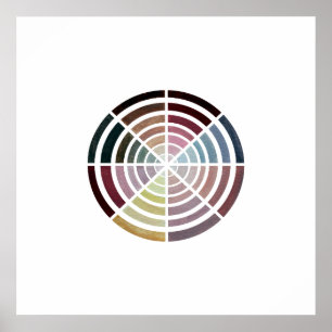 Vintage av Färg- med nätton Poster