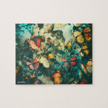 vintage av fjäril färglös slappna av ögon puzzel