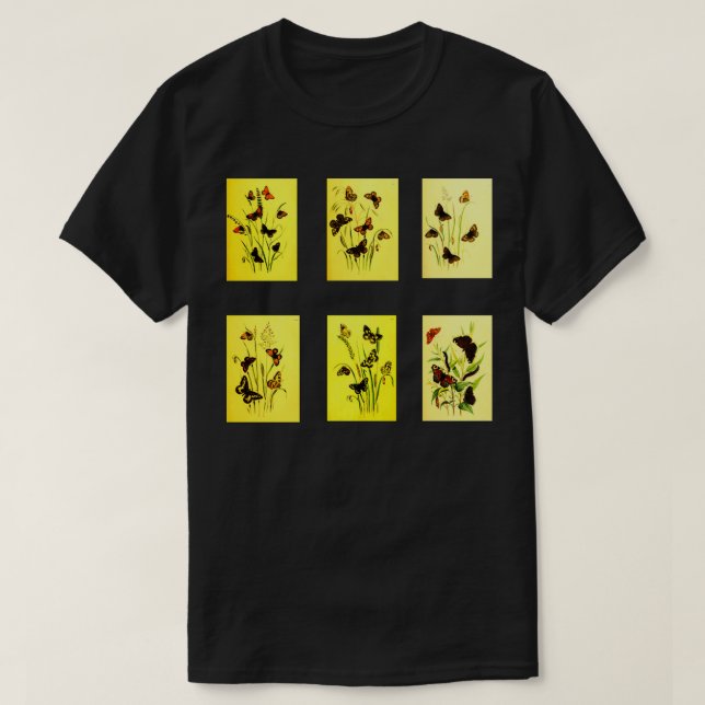 Vintage av fjärilar t shirt (Design framsida)