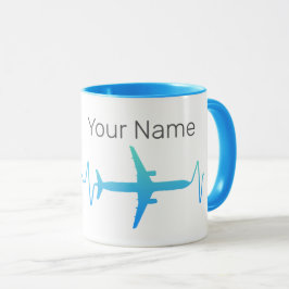 Vintage av frekvens för retro-pilotens pulsslag i  mugg