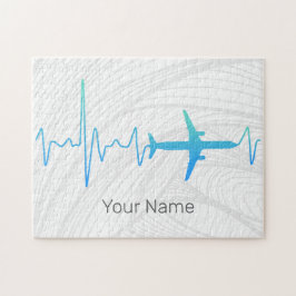 Vintage av frekvens för retro-pilotens pulsslag i  pussel