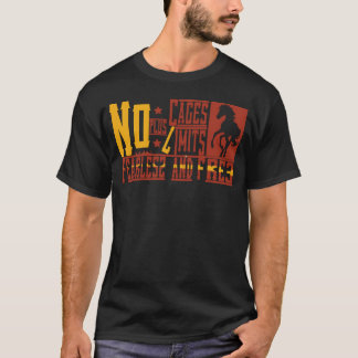 Vintage av fruktlösa och fria hästar t shirt