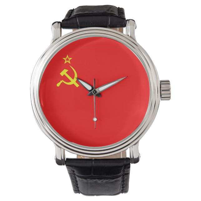vintage av gamla ryska sovjetkommunistiska ockupan armbandsur (Framsida)