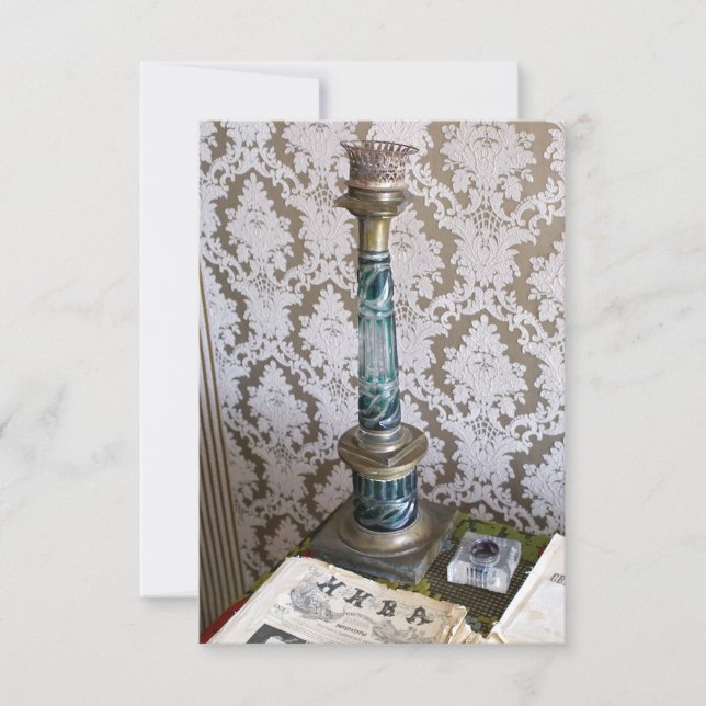 Vintage av glasstearin meddelande (Framsida)