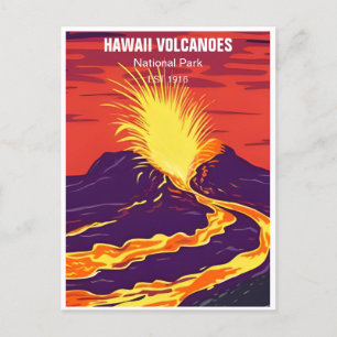 Vintage av Hawaii Vulkaners nationalpark Vykort