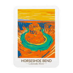 Vintage av Horseshoe Bend Colorado River Magnet