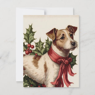 vintage av hund Julkort