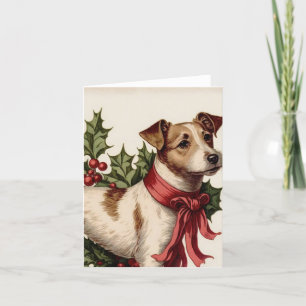 vintage av hund Julkort Helgkort