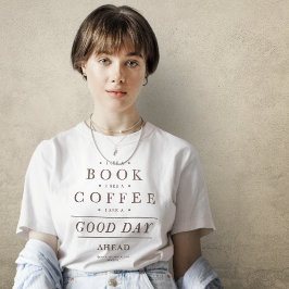 Vintage av kaffe i bok t shirt