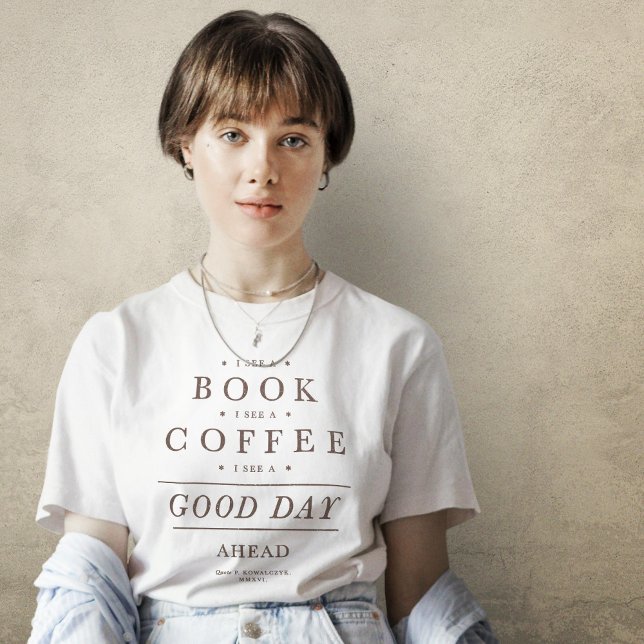 Vintage av kaffe i bok t shirt (Skapare uppladdad)