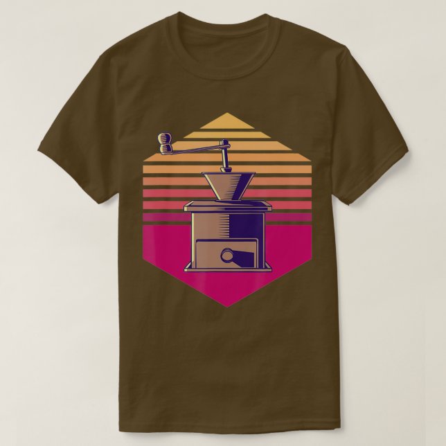 Vintage av kaffemill t shirt (Design framsida)
