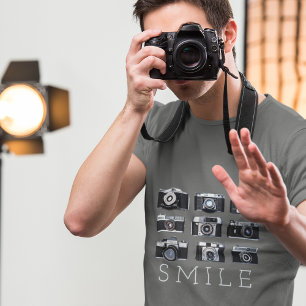 Vintage av kameror för fotoskrivare t shirt