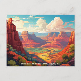 Vintage av nationalparken Grand Canyon Vykort