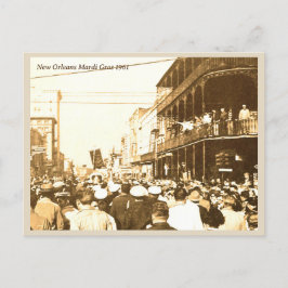 Vintage av New Orleans Mardi Gras 1961 Vykort