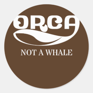 Vintage av orca Whale Dolphin Retro Ocean Graphic Runt Klistermärke