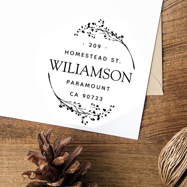 Vintage av rustisk andedräkt Returadress Självfärgande Stämpel (Skapare uppladdad)