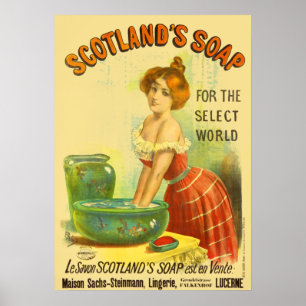 Vintage av Scotland Soap Poster