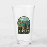 Vintage av Sicilien Italien Travel Art
