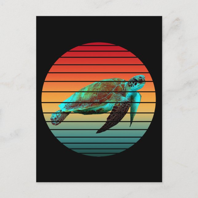 vintage av sköldpadda vykort (Framsida)