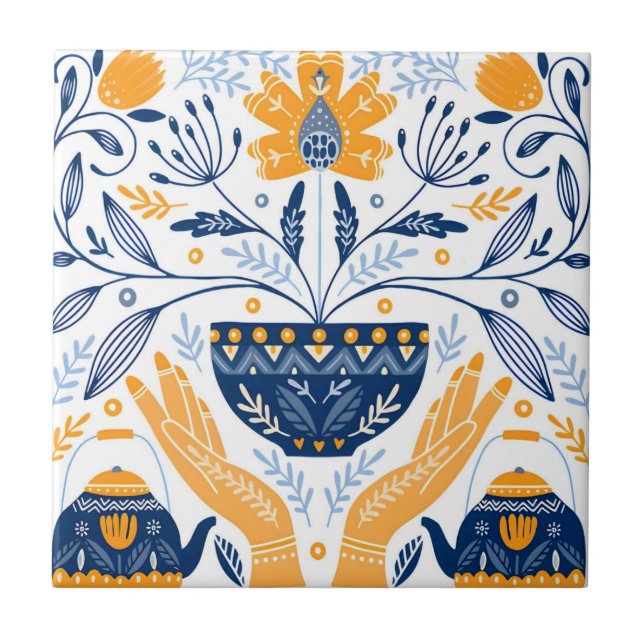 vintage av sötplattor kakelplatta (Framsidan)