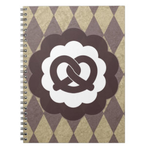 vintage av sötsaker anteckningsbok med spiral