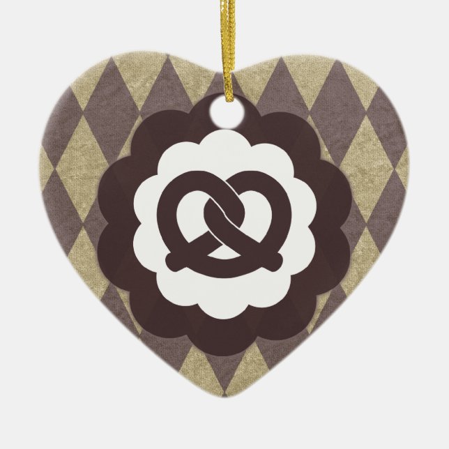 vintage av sötsaker julgransprydnad keramik (Framsidan)