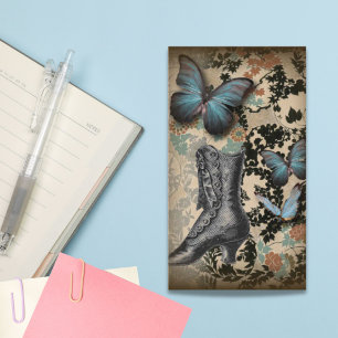 vintage av steampunk blommigt butterfly shon Vict Visitkort