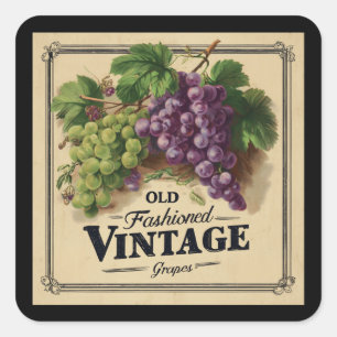Vintage av traditionell, grafik, Lila och svart Vi Fyrkantigt Klistermärke
