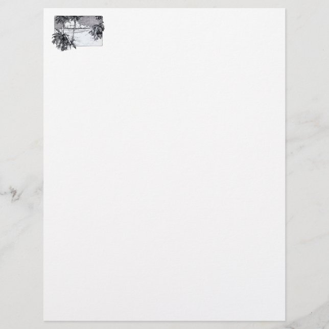 Vintage av tropisk strand syd-Vind Art (Framsida)