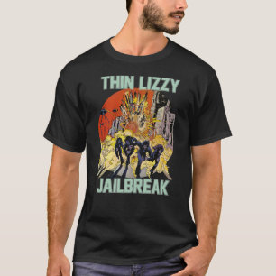 Vintage av tunn Lizzy Jailsplit-explosion för FA T Shirt