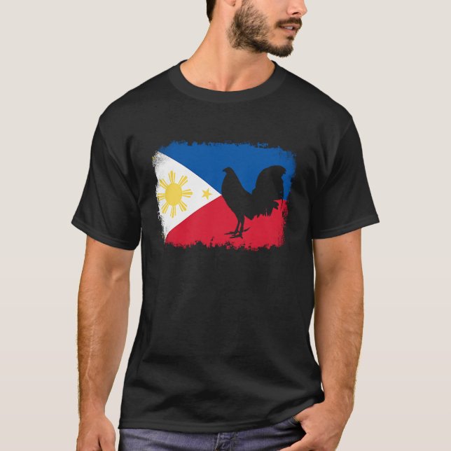 Vintage av viltfågel Filipino Filippinernas flagga T Shirt (Framsida)