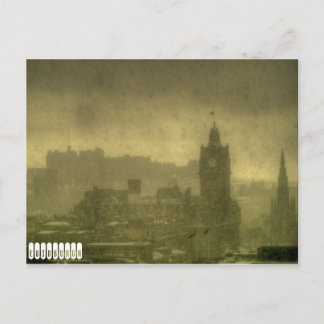 Vintage av vykort Edinburgh